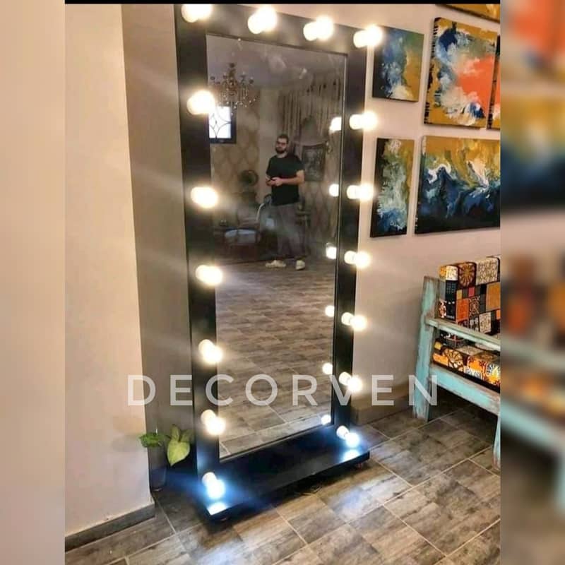 Hollywood Standing Mirror, Led Mirror, Mirror, Decor, Make Up Mirror 0