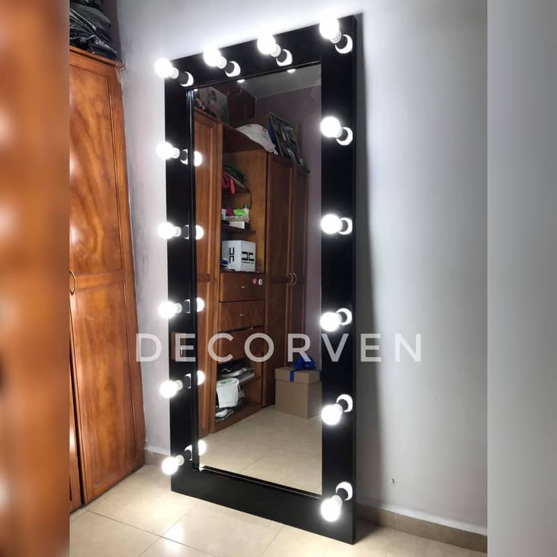 Hollywood Standing Mirror, Led Mirror, Mirror, Decor, Make Up Mirror 1