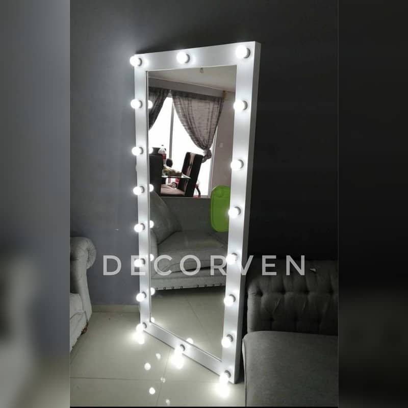 Hollywood Standing Mirror, Led Mirror, Mirror, Decor, Make Up Mirror 3