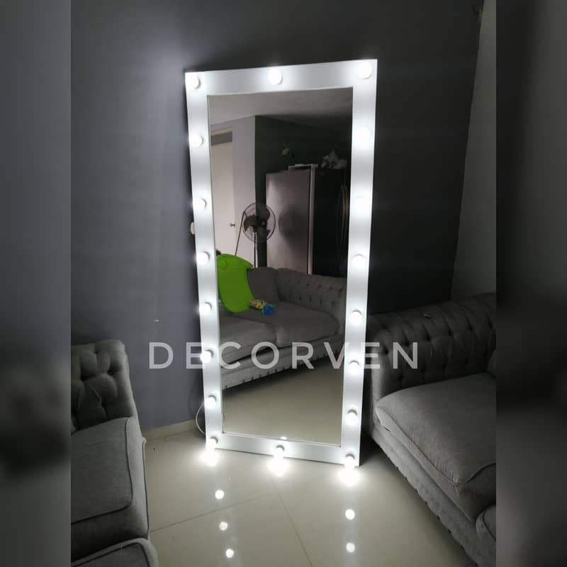 Hollywood Standing Mirror, Led Mirror, Mirror, Decor, Make Up Mirror 4