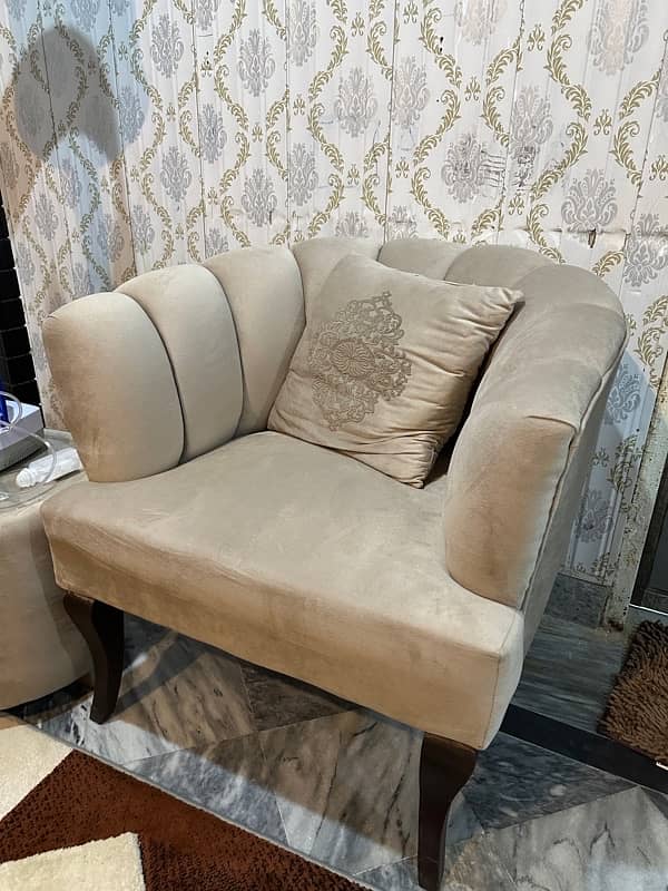 Elegant Beige Sofa Set with Matching Center Table 1