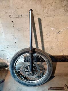 Suzuki Gs 150 SE shocks and disc brake spoke wheel