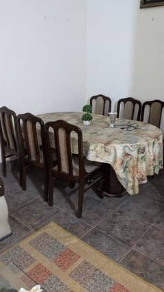 Dinning table set with six chairs