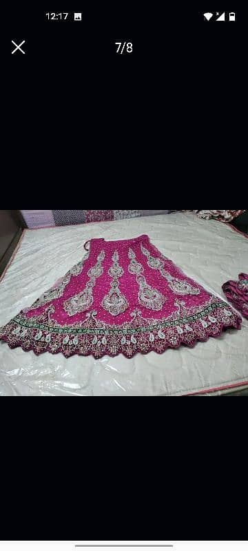 bridal lahanga urgent sale bilkul thek h used h but new condition 1