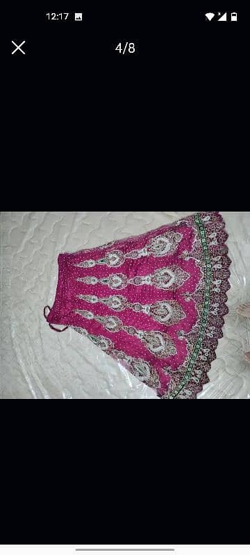 bridal lahanga urgent sale bilkul thek h used h but new condition 4