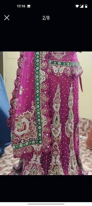 bridal lahanga urgent sale bilkul thek h used h but new condition 6