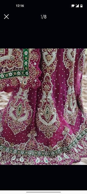 bridal lahanga urgent sale bilkul thek h used h but new condition 7