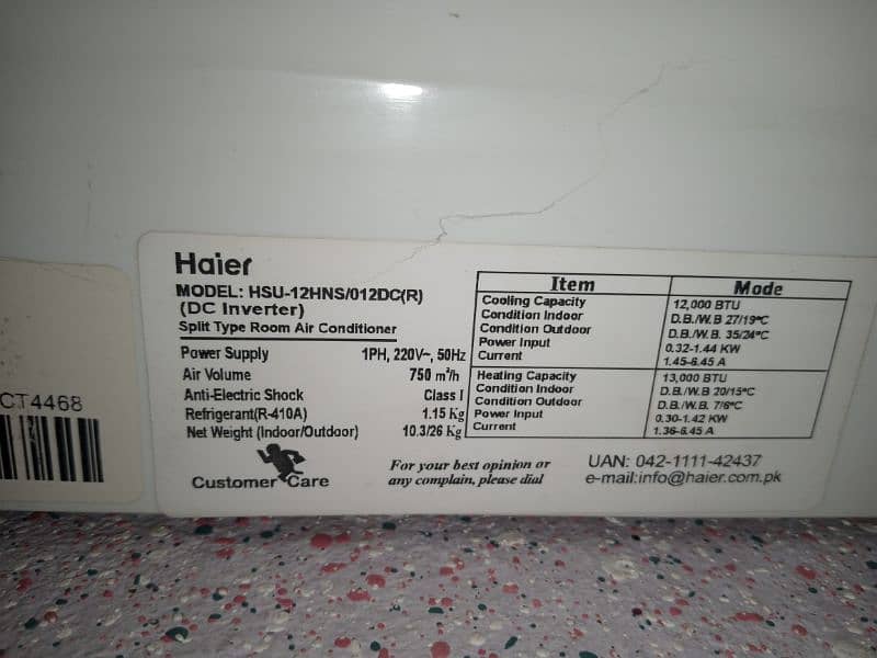 Haier DC inverter ac 1 ton 3