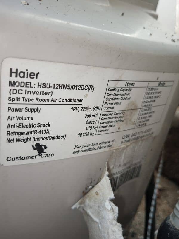 Haier DC inverter ac 1 ton 5