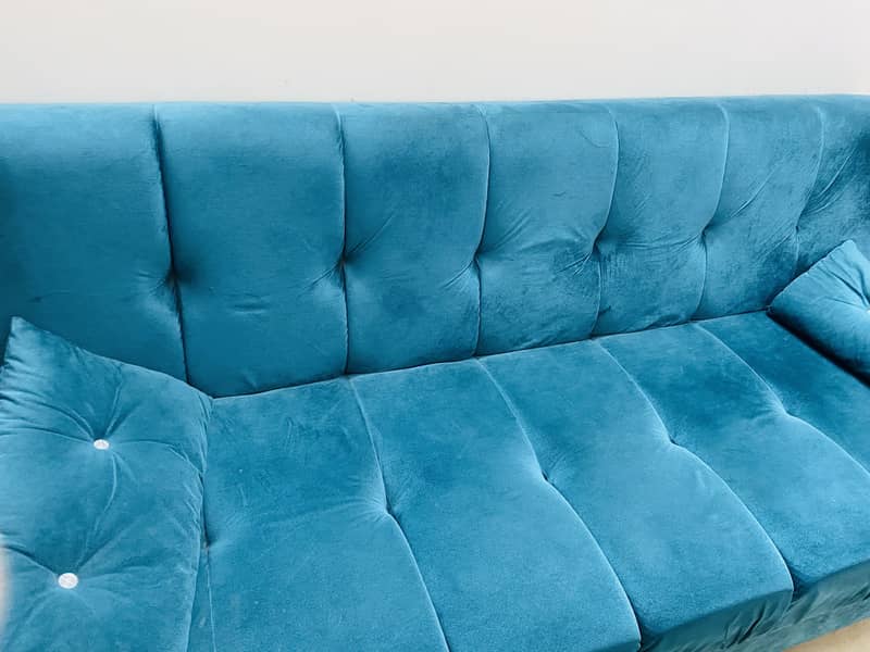 Sea blue color sofa 1