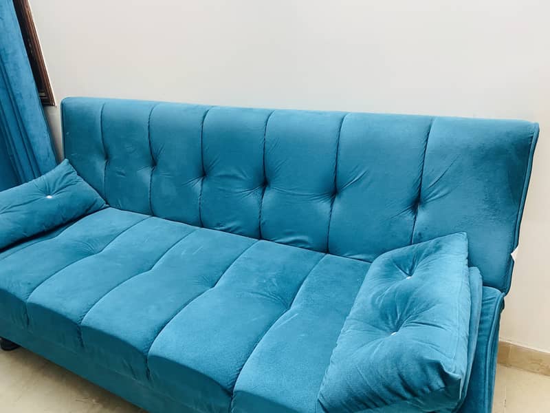 Sea blue color sofa 2