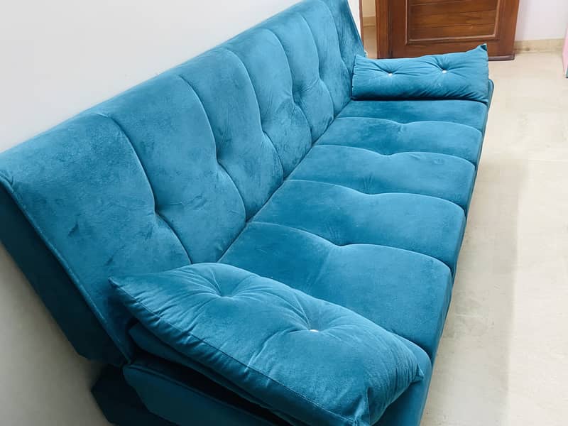 Sea blue color sofa 3