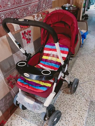 Junior Baby Stroller Maroon