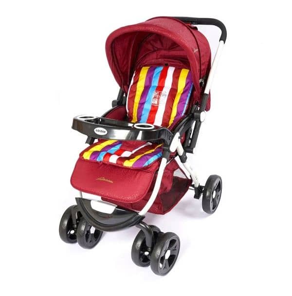 Junior Baby Stroller Maroon 8