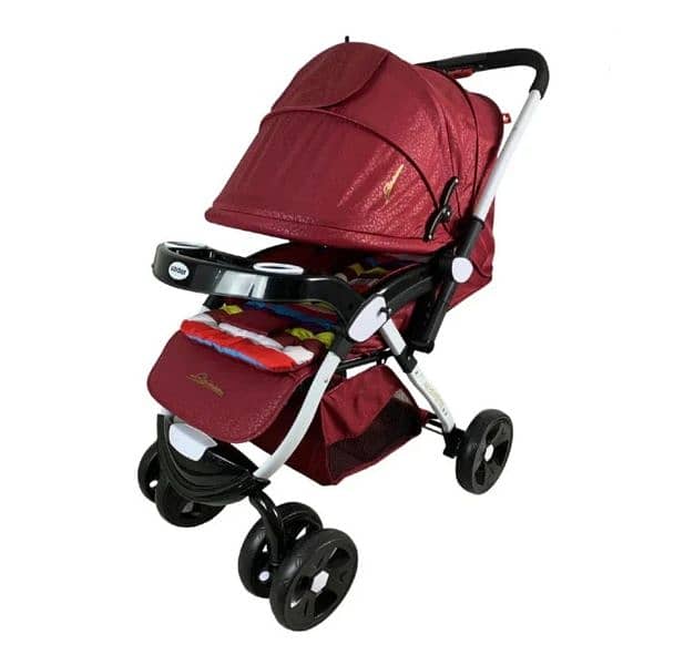 Junior Baby Stroller Maroon 9