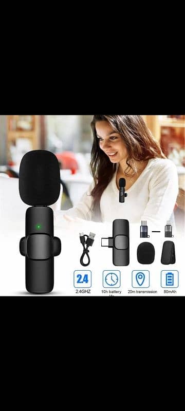 K8 3 in 1 wireless Noise reduction mini microphone HD voice good 1