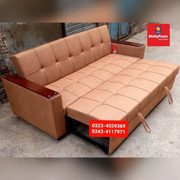 Molty double bed sofa cum bed/dining table/stool/Lshape sofa/chair 0