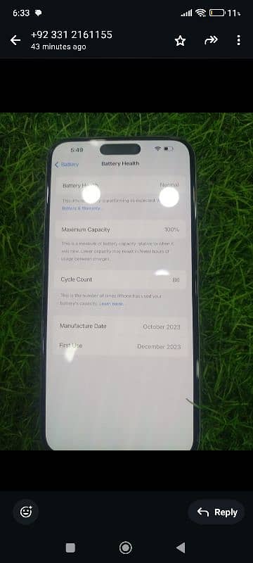 Iphone 15 pro max 512gb 100% bh (4 month sim time ava) 5