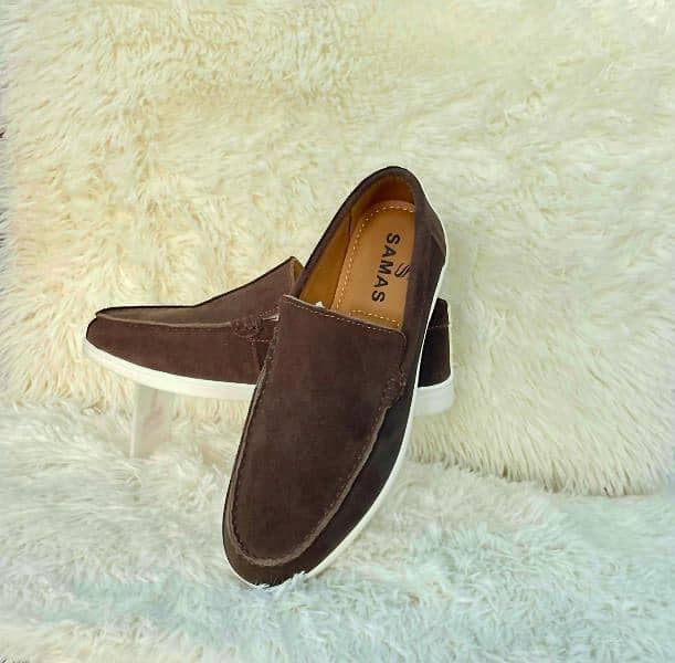 pure cow leather man suede leather loafers 0