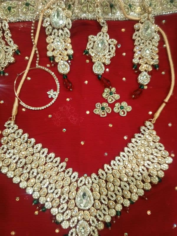 Complete Bridal Sharara with Matching jewelry 3