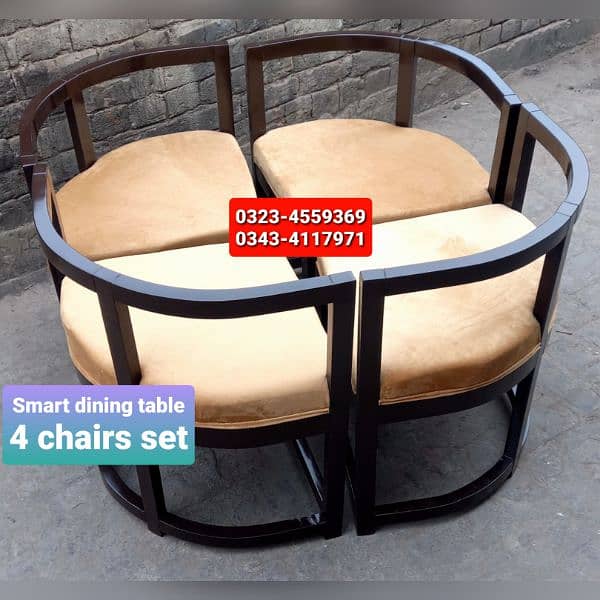 Smart dining table/round dining table/4 chair/6 chair/dining table 13