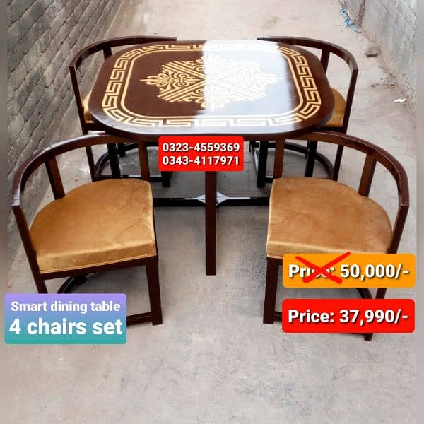 Smart dining table/round dining table/4 chair/6 chair/dining table 15