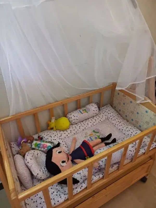 Wooden Baby Cot for Sale Good Condition 1