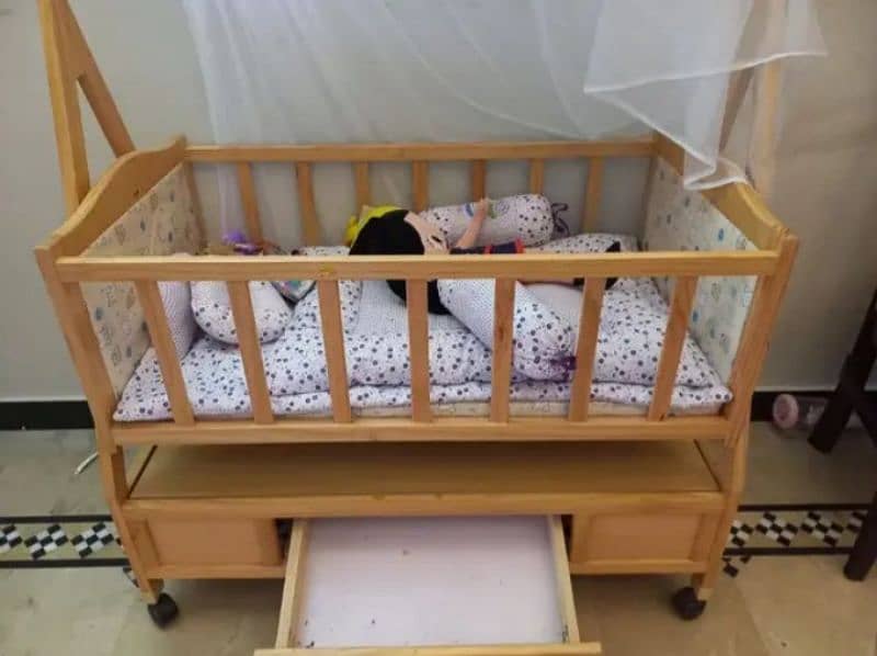 Wooden Baby Cot for Sale Good Condition 3