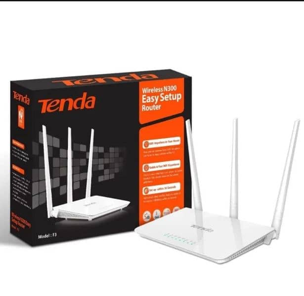 TENDA F3 wireless N300 easy Setup router 0