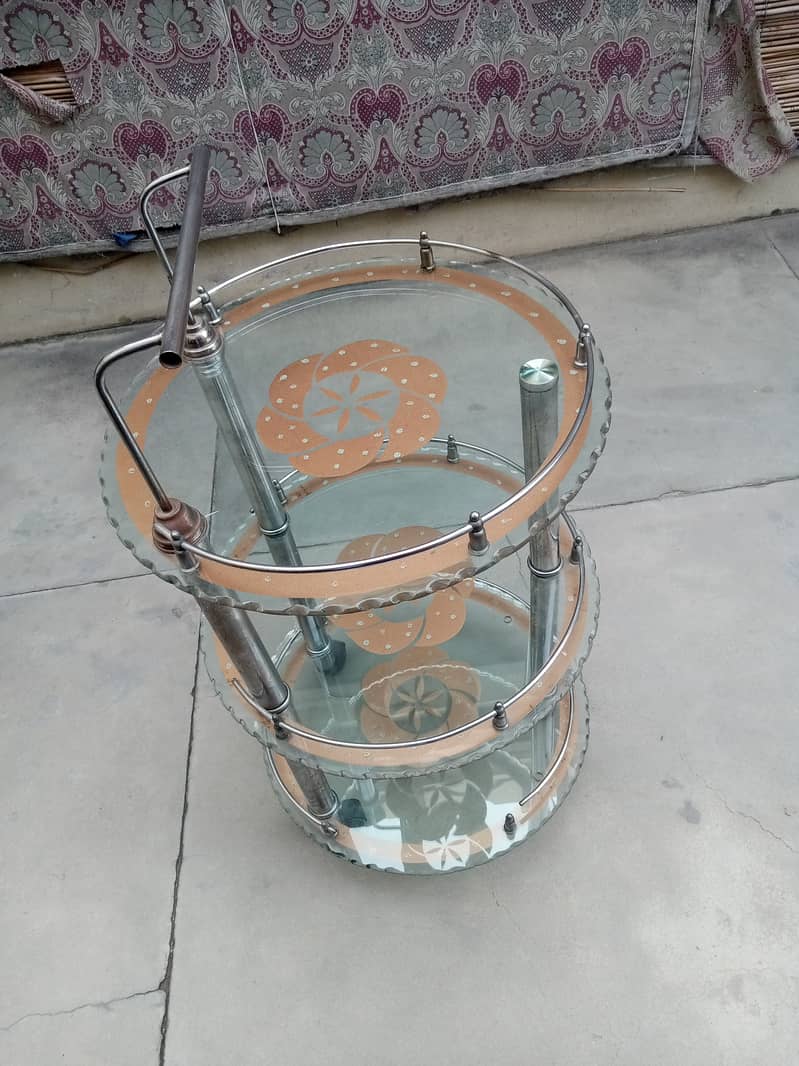 Glass tea trolly for sale 0