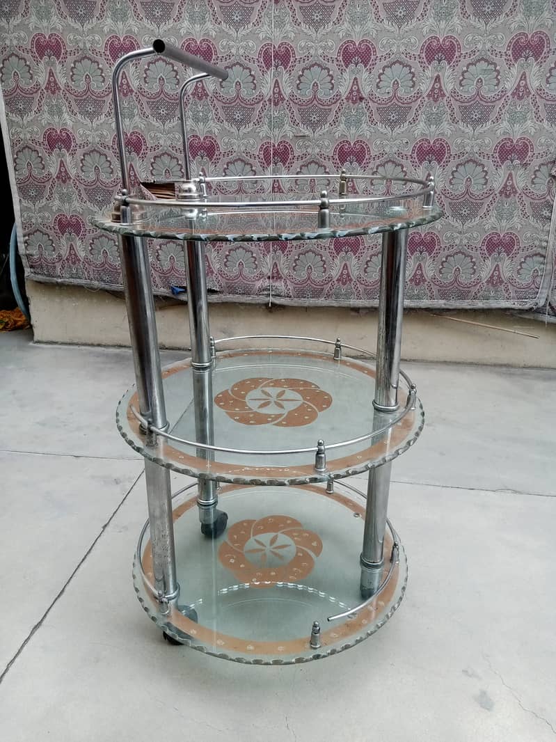 Glass tea trolly for sale 2