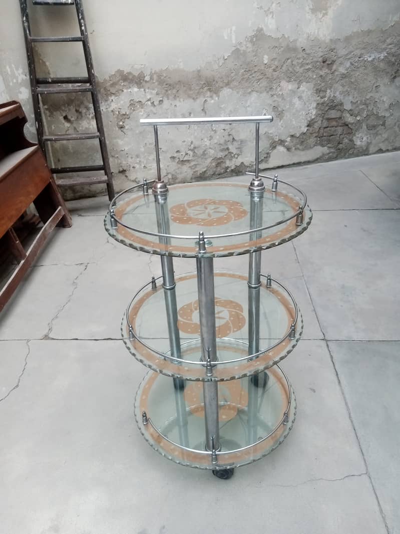 Glass tea trolly for sale 3