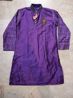 Made in Indian party wear kurta (Purple) for sell