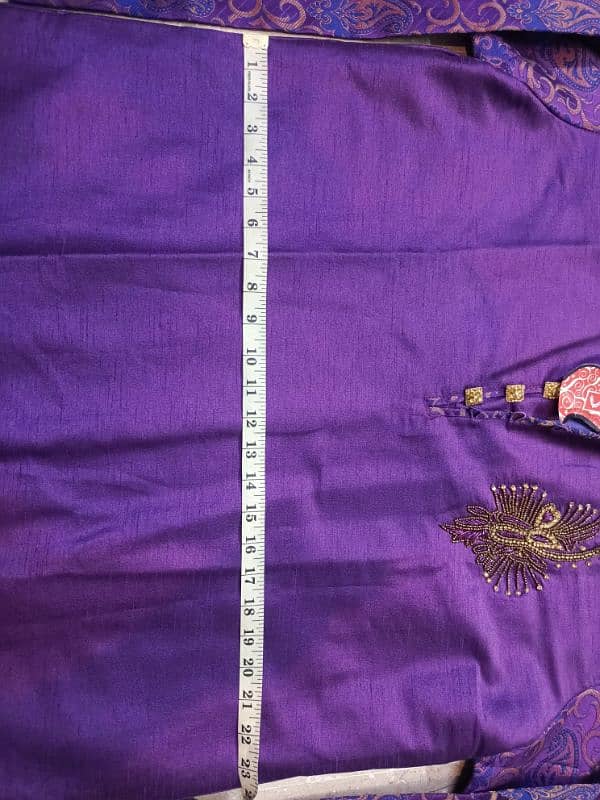 Made in Indian party wear kurta (Purple) for sell 3