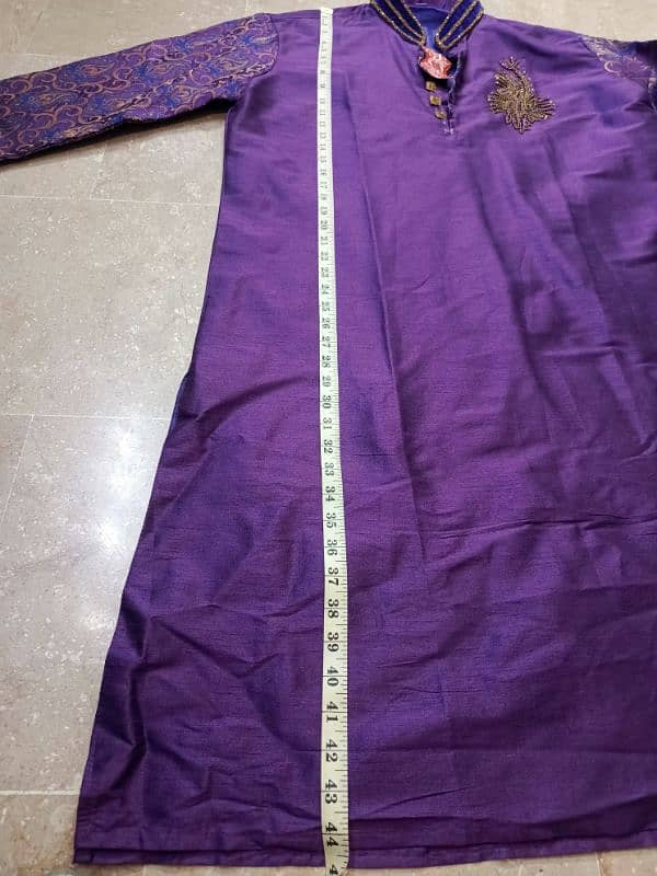 Made in Indian party wear kurta (Purple) for sell 5