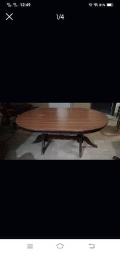 Dining table with 6 chairs made of sheesham wood