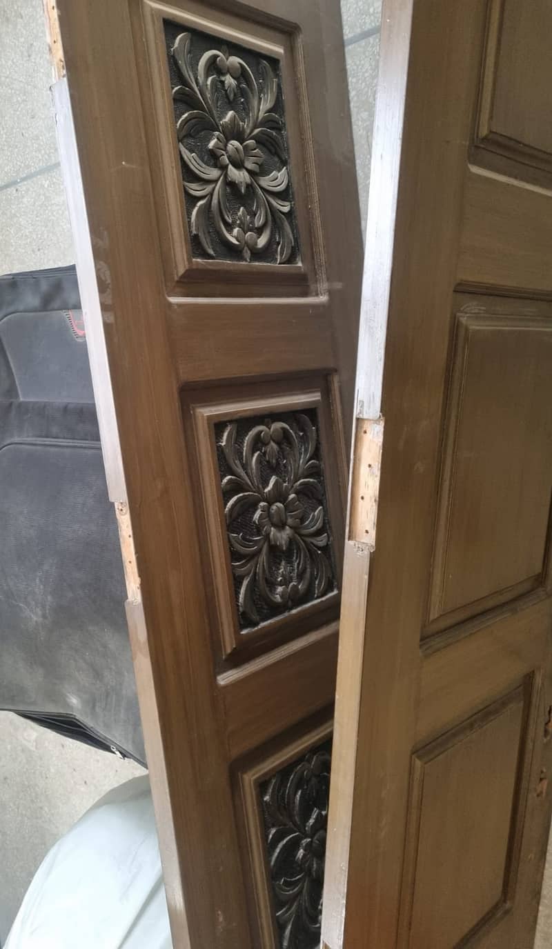 Solid wood Double door with Carving 1