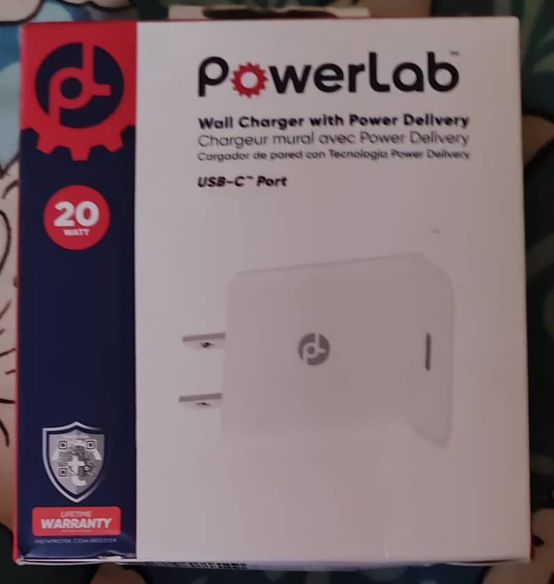 PowerLab 20W USB-C Wall Charger - White 1