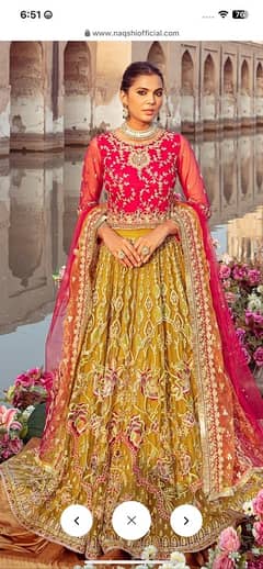 Mehandi Bridal lehanga Wedding Dress