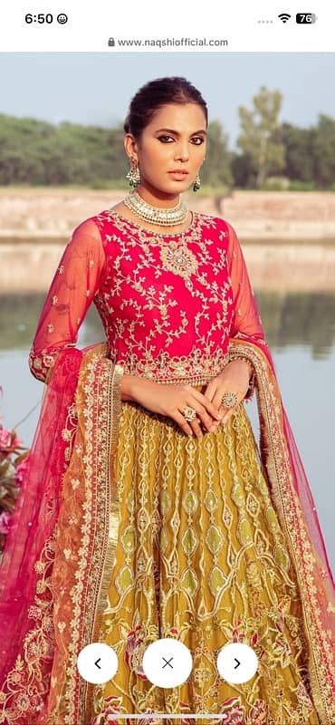 Mehandi Bridal lehanga Wedding Dress 2