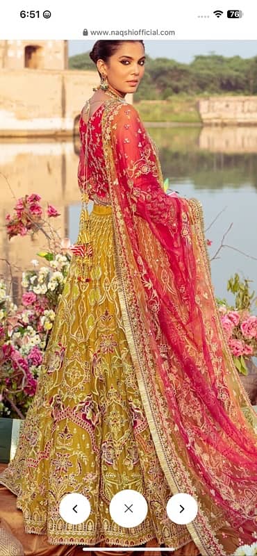 Mehandi Bridal lehanga Wedding Dress 3