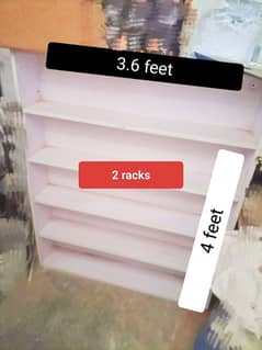 Shop racks for sale 3.6 × 4 feet 2 racks