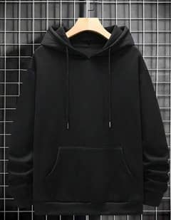 Men's Fleece Plain Hoodie