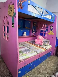 bunk bed with wardrobe