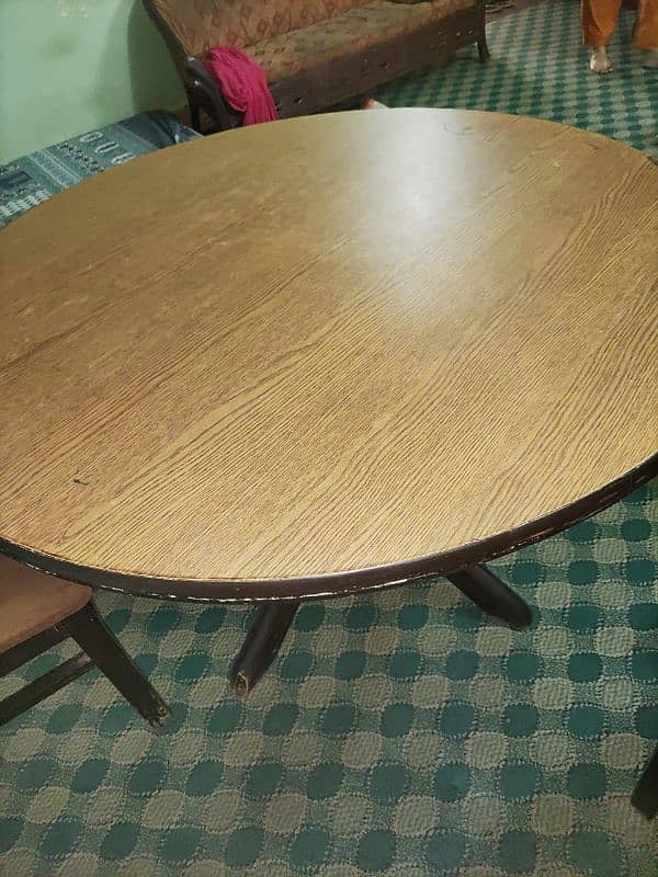 shesham wood round table 0