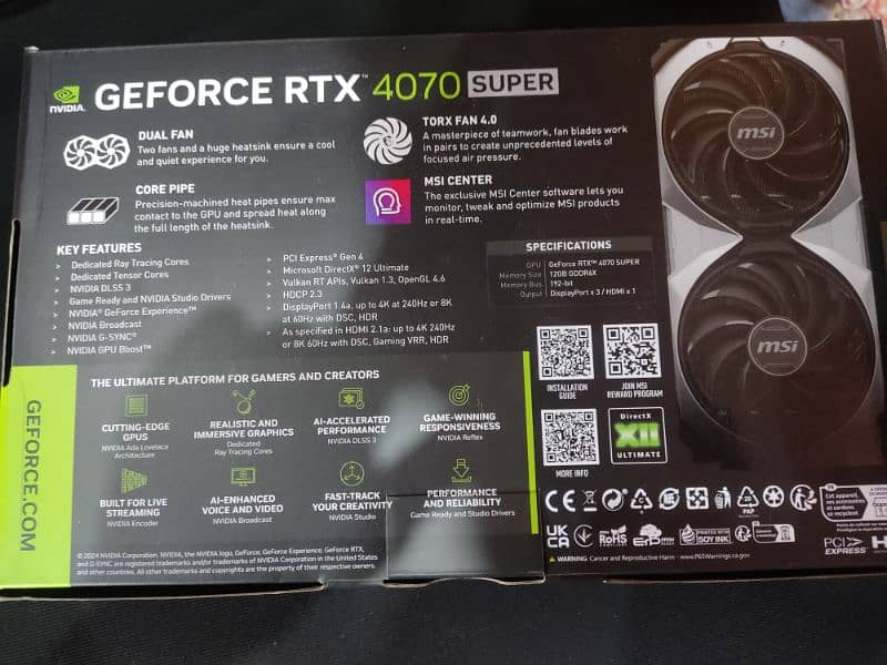 Rtx 4070 Super | MSI oc edition | Brand new 1