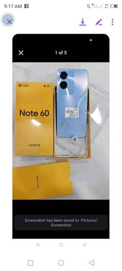 Realme Note 60 box open