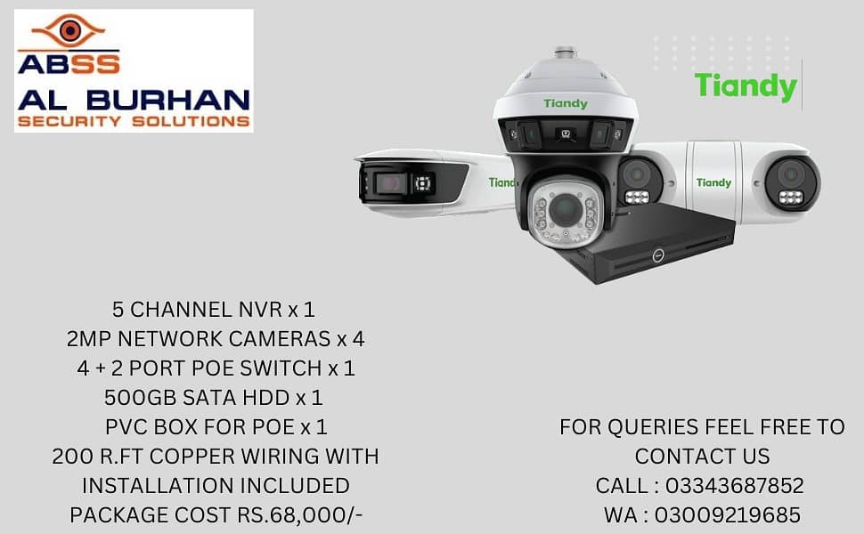 Tiandy Camera with NVR Package 1