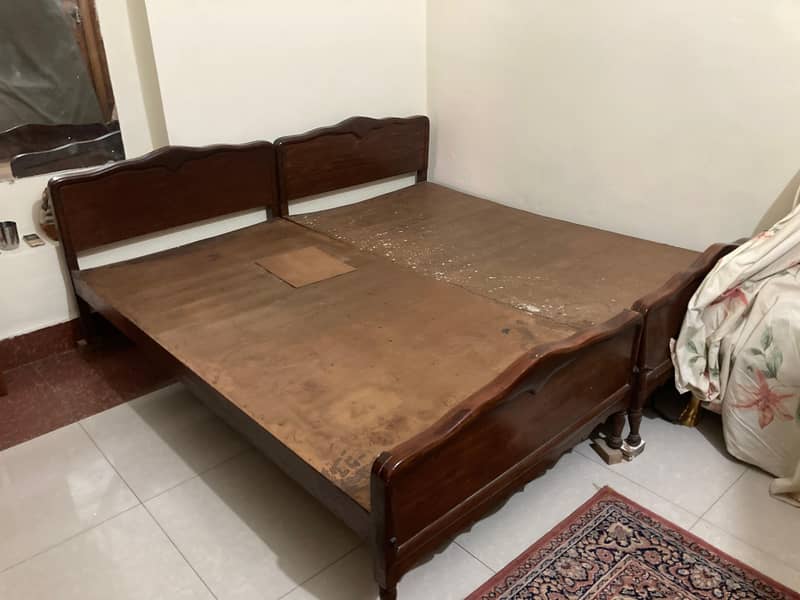 2 single bed and 4 chairs for sell 18000 0