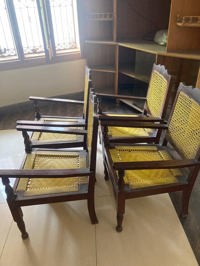 2 single bed and 4 chairs for sell 18000 1